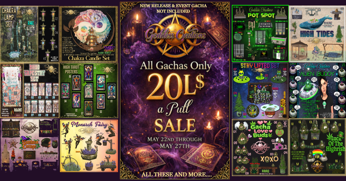 Goddess Creations Gacha Sale Just 20L a Pull!