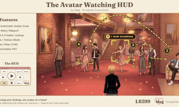 New! The Avatar Watching HUD by Meg – Scripted Essentials