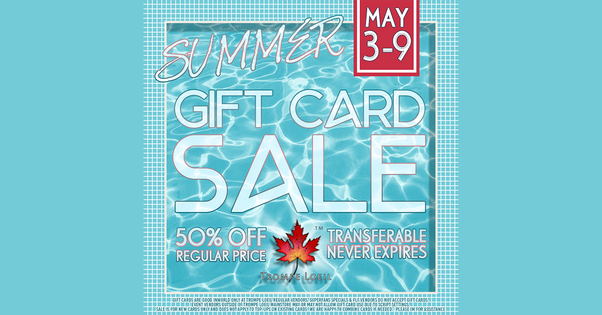 Trompe Loeil Summer Sale – 50% Off Gift Cards