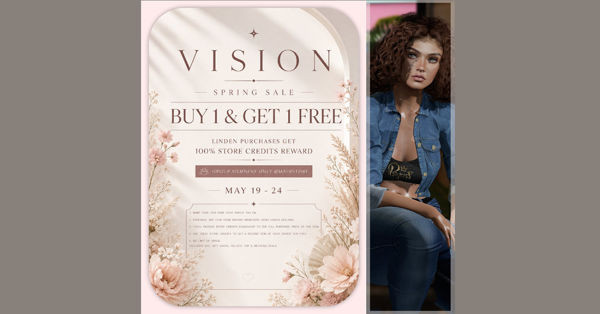 Vision Buy One Get One Free Spring Sale for Group Members