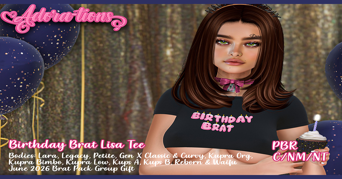 June Group Gift Birthday Brat Lisa Tee at Adora-tions