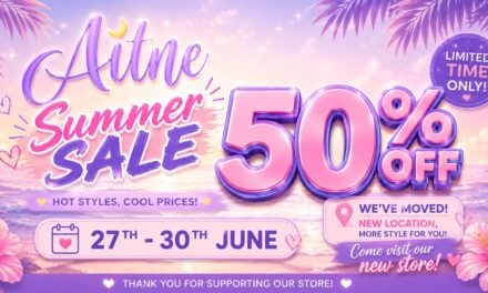 Summer Sale 50% Off and New Location at Aitne!
