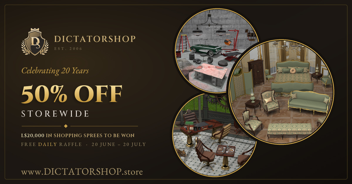Dictatorshop 20 Year Anniversary Sale 50% Off!