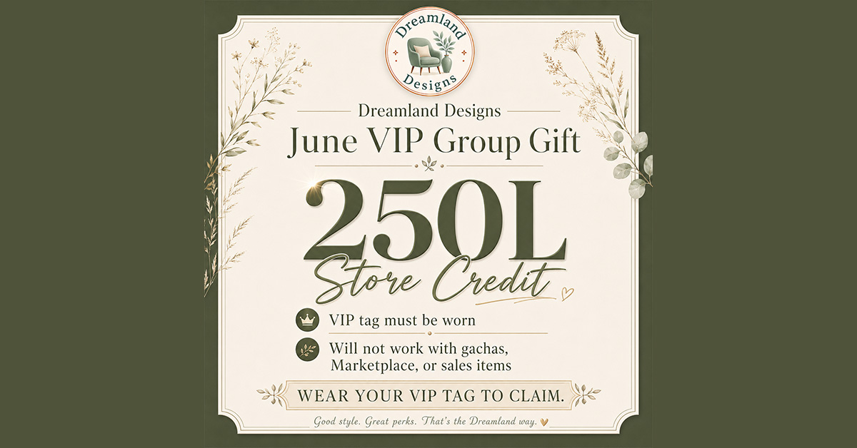 Group Gift at Dreamland Designs – 250L Store Credit