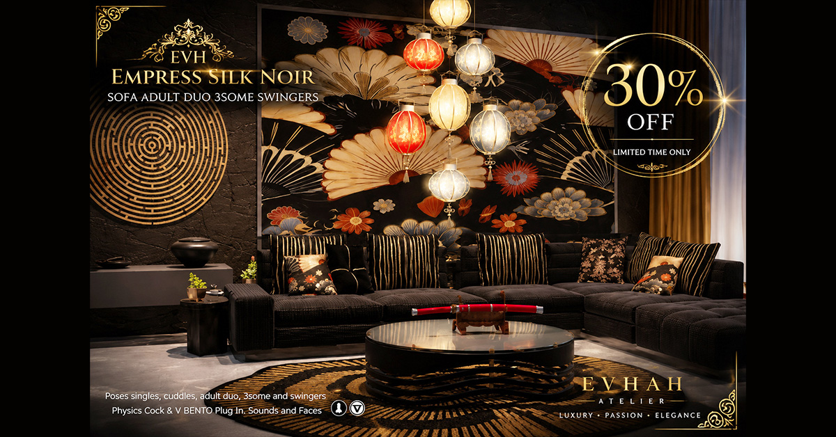 Empress Silk Noir Sofa 30% Off at Evhah