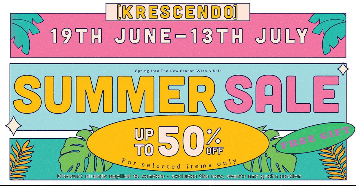 Krescendo Summer Sale – 50% Off at Mainstore!