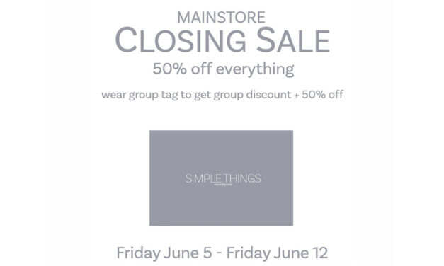 Simple Things Mainstore Closing Sale – 50% Off