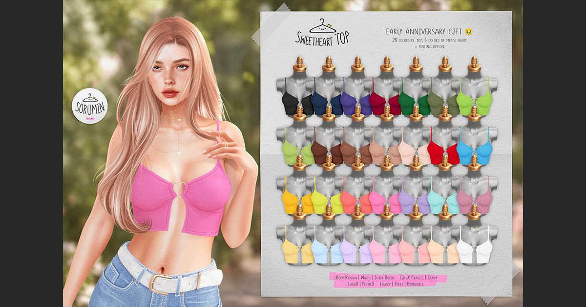 Group Gift Sweetheart Top at Sorumin