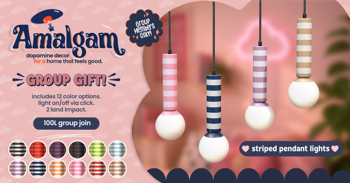 July Group Gift Striped Pendant Lights at Amalgam