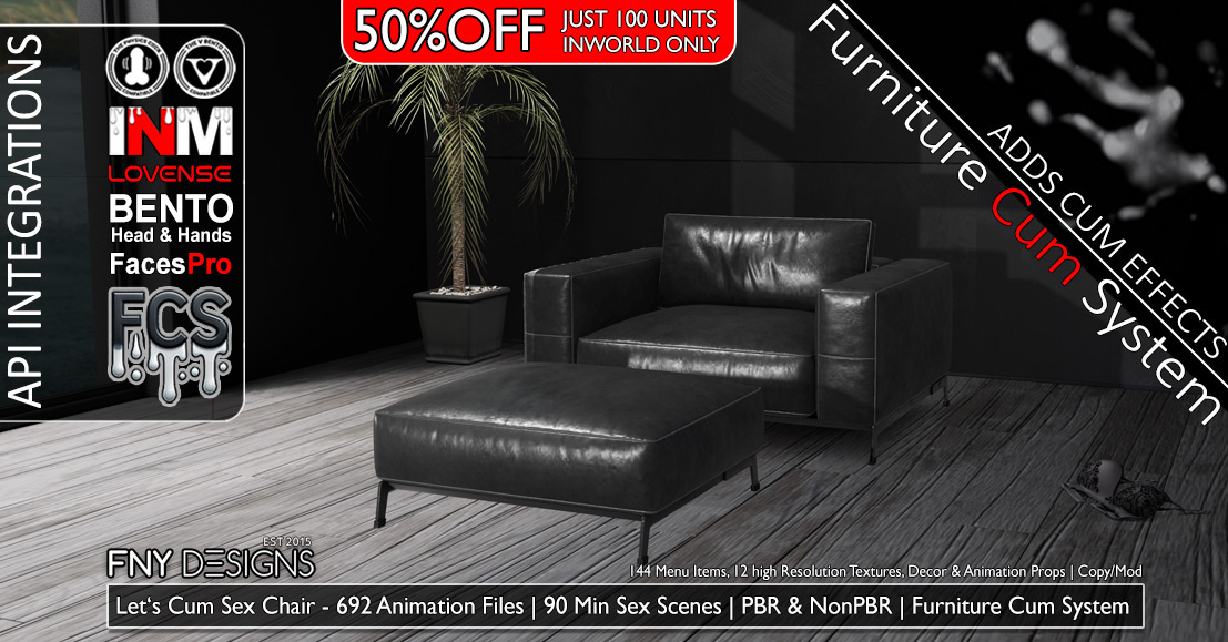 Limited Sale 50% Off the Let’s Cum Sex Chair at FNY Designs Mainstore