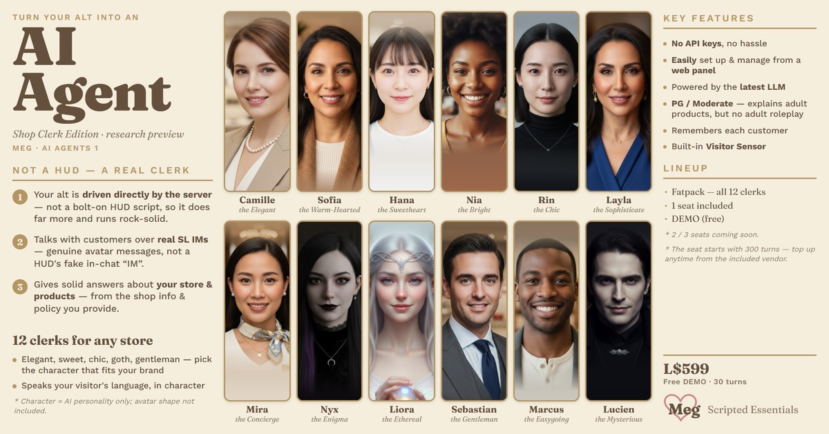 New AI Agents (Shop Clerk Edition) at Meg – Scripted Essentials