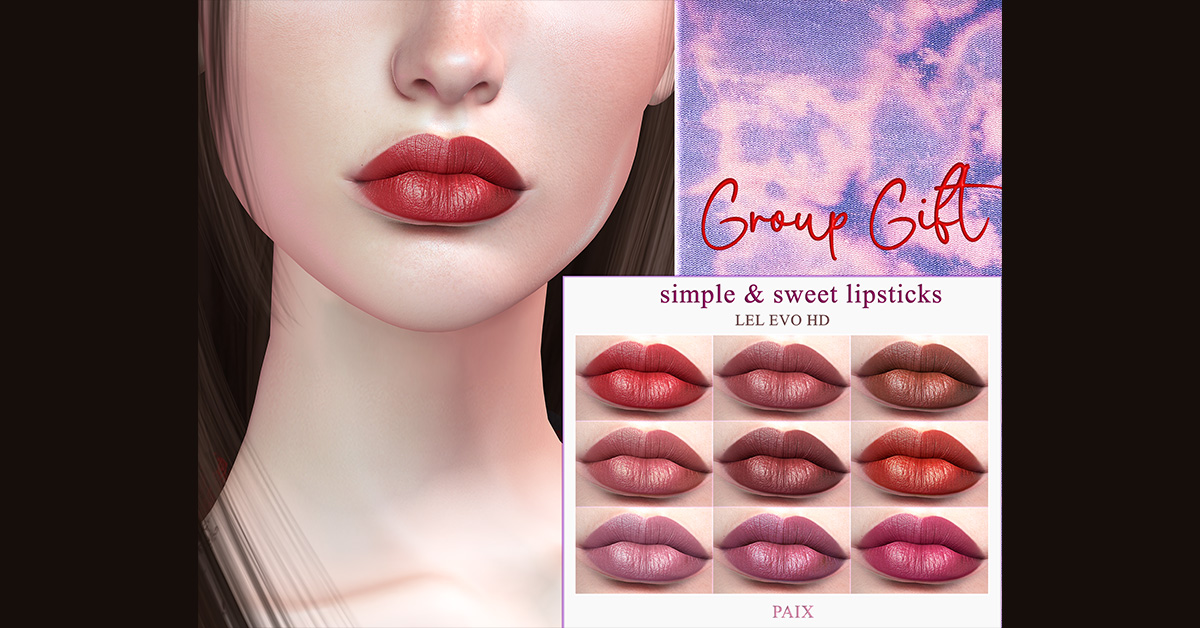 New Group Gift Simple & Sweet Lipsticks at Paix