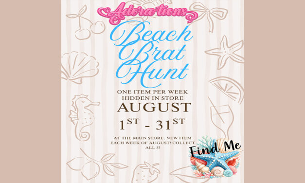 Find a Free Weekly Gift at Adora-tions Beach Brat Hunt