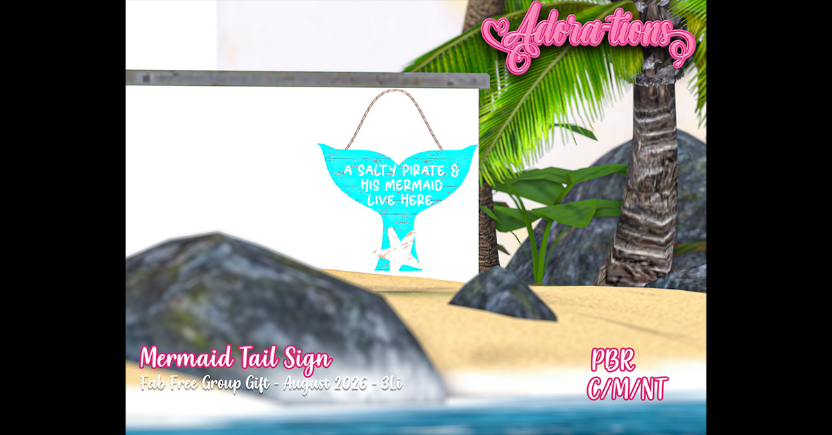 New Group Gift Mermaid Tail Sign at Adora-tions
