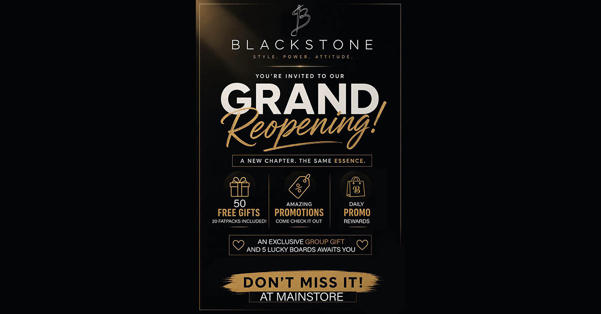 Blackstone Grand Reopening – Group Gifts!
