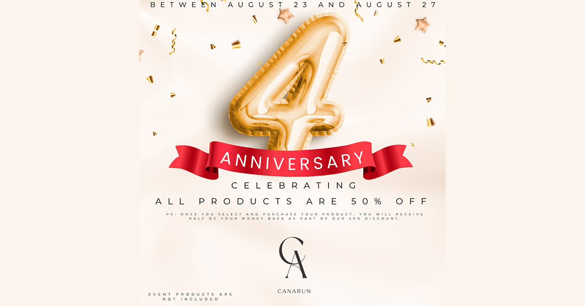 Canarun 4th Anniversary 50% Off Sale!