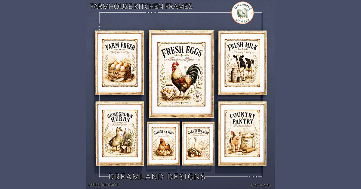August Group Gift Farmhouse Kitchen Frames at Dreamland Designs