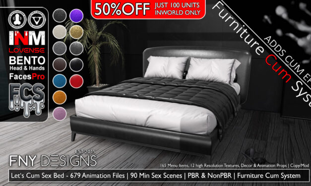 Limited Sale 50% Off the Let’s Cum Sex Bed at FNY Designs