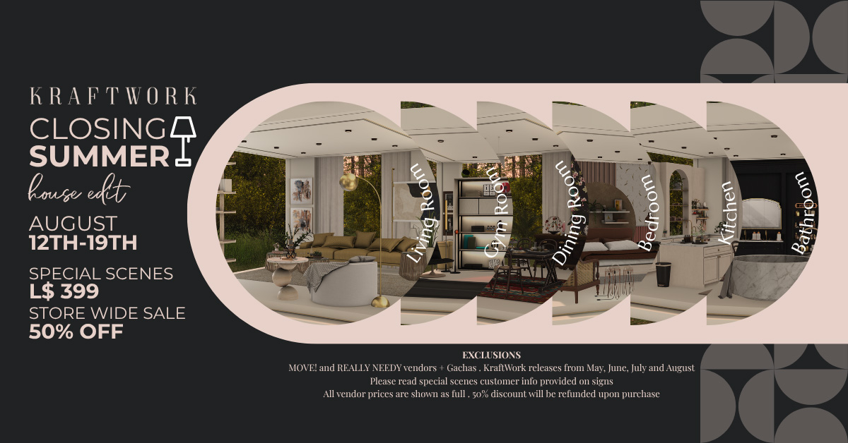 KraftWork Closing Summer House Edit – 50% Off Sale + 399L Scenes!