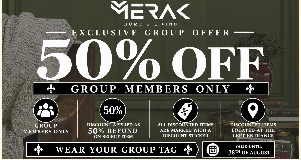 Merak Group Members 50% Off Sale on Selected Items