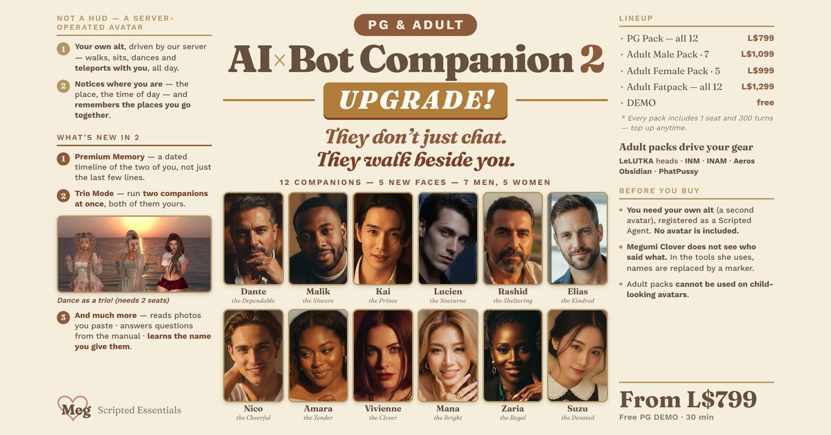 UPGRADE: AI × Bot Companion 2 by Meg – Scripted Essentials